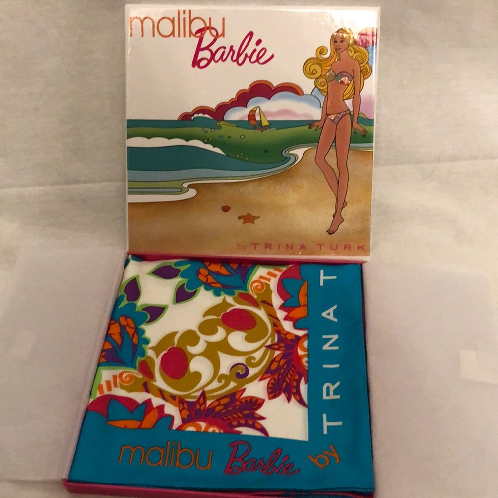 Trina Turk Malibu Barbie Collection 32 Inch Square Silk Scarf